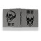 Skulls Leather Binder - 1" - Grey - Back Spine Front View