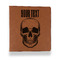 Skulls Leather Binder - 1" - Rawhide - Front View