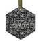 Skulls Frosted Glass Ornament - Hexagon