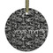 Skulls Frosted Glass Ornament - Round