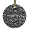 Skulls Flat Glass Ornament - Round w/ Name or Text