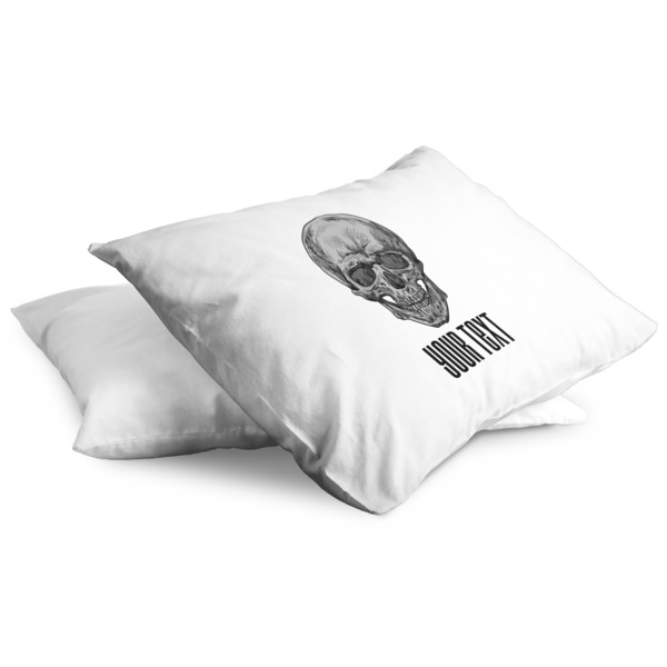 Skulls Full Pillow Case - TWO (partial print)