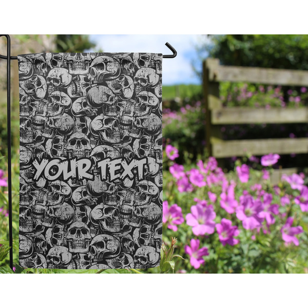 Skulls Garden Flag - Outside In Flowers