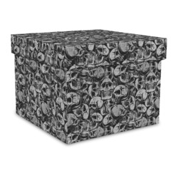 Skulls Gift Box with Lid - Canvas Wrapped - Large (Personalized)