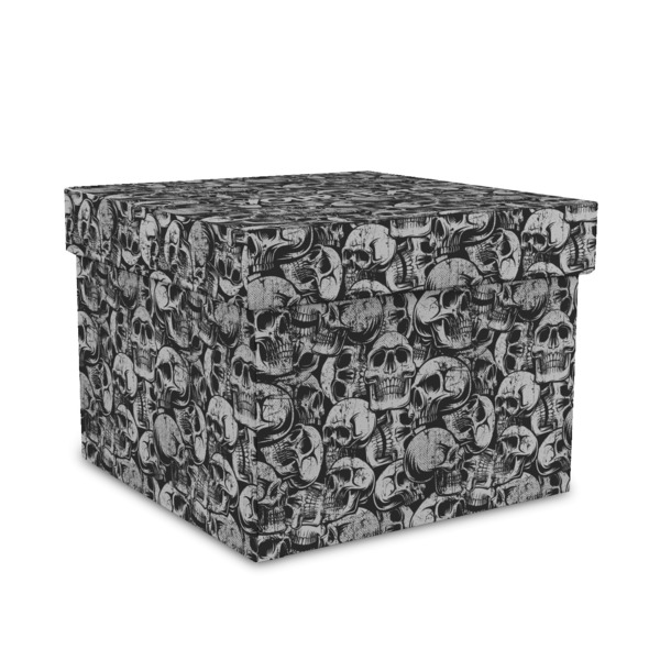 Custom Skulls Gift Box with Lid - Canvas Wrapped - Medium (Personalized)