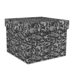 Skulls Gift Box with Lid - Canvas Wrapped - X-Large (Personalized)