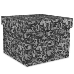 Skulls Gift Box with Lid - Canvas Wrapped - XX-Large (Personalized)