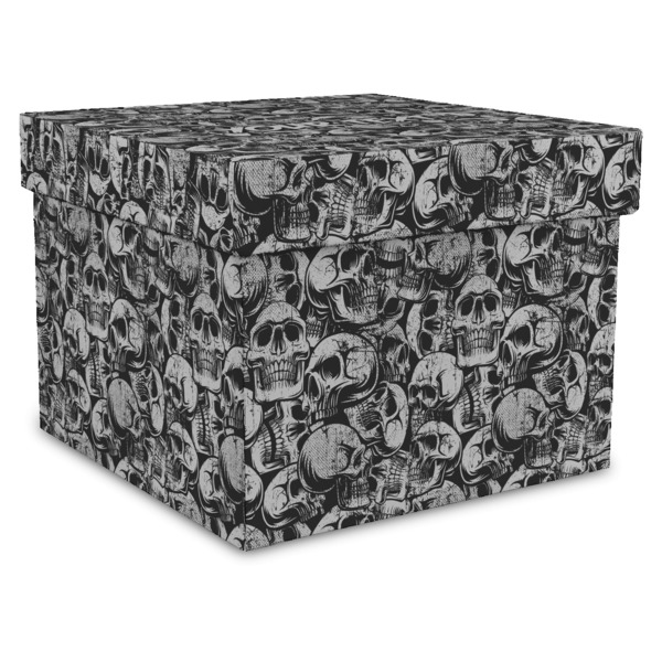 Custom Skulls Gift Box with Lid - Canvas Wrapped - XX-Large (Personalized)