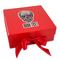 Skulls Gift Boxes with Magnetic Lid - Red - Front