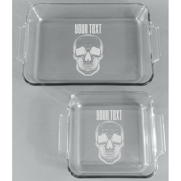 Skulls Glass Baking Dish Set - FRONT