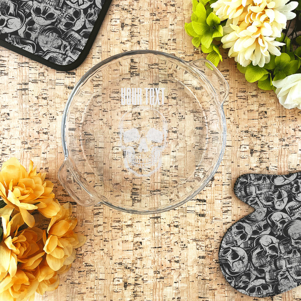 Skulls Glass Pie Dish - LIFESTYLE