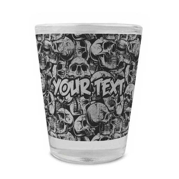 Custom Skulls Glass Shot Glass - 1.5 oz - Single (Personalized)