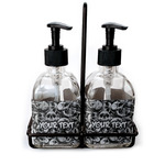 Skulls Glass Soap & Lotion Bottle Set (Personalized)