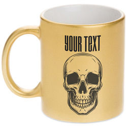 Skulls Metallic Gold Mug (Personalized)