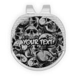 Skulls Golf Ball Marker - Hat Clip - Silver