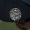 Skulls Golf Ball Marker Hat Clip - Gold - On Hat