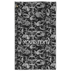 Skulls Golf Towel - Poly-Cotton Blend - Large w/ Name or Text