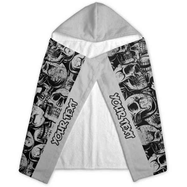 Skulls Hooded Towel - Folded