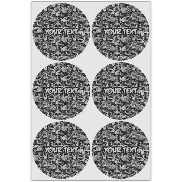 Skulls Icing Circle - Large - Set of 6