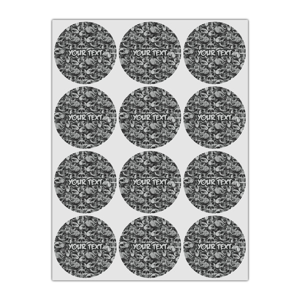 Skulls Icing Circle - Small - Set of 12
