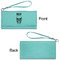 Skulls Ladies Wallets - Faux Leather - Teal - Front & Back View