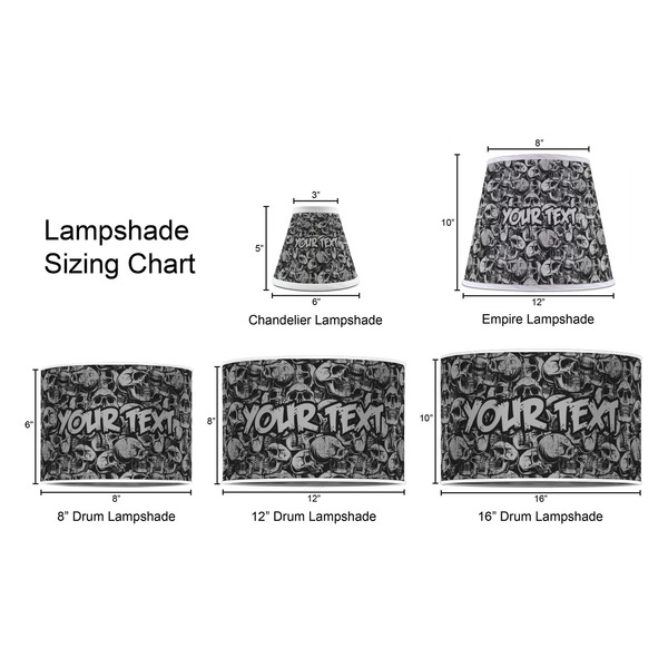 Skulls Lampshade Sizing Chart
