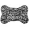 Skulls Bone Shaped Dog Food Mat (Large) (Personalized)