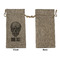 Skulls Large Burlap Gift Bags - Front Approval