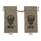 Skulls Large Burlap Gift Bag - Front & Back (Personalized)