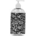 Skulls Plastic Soap / Lotion Dispenser (16 oz - Large - White) (Personalized)