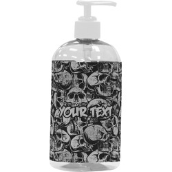 Skulls Plastic Soap / Lotion Dispenser (16 oz - Large - White) (Personalized)