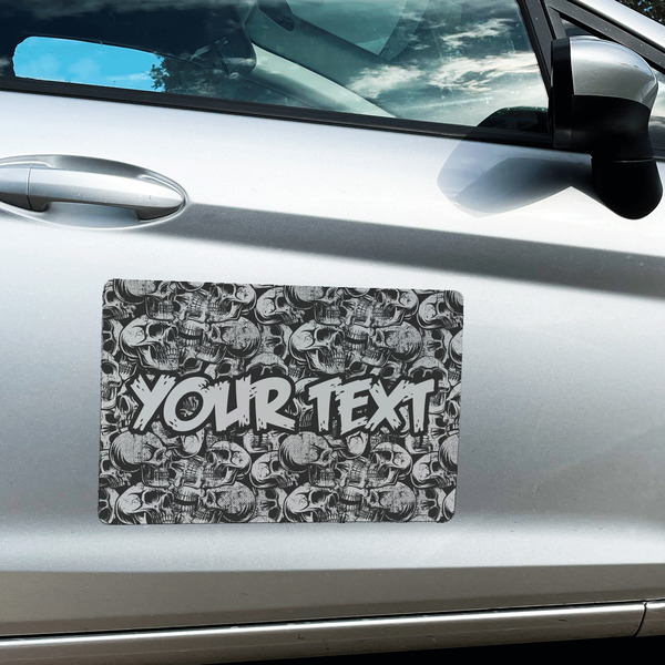 Skulls Large Rectangle Car Magnets- In Context