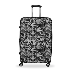 Skulls Suitcase - 28" Large - Checked w/ Name or Text