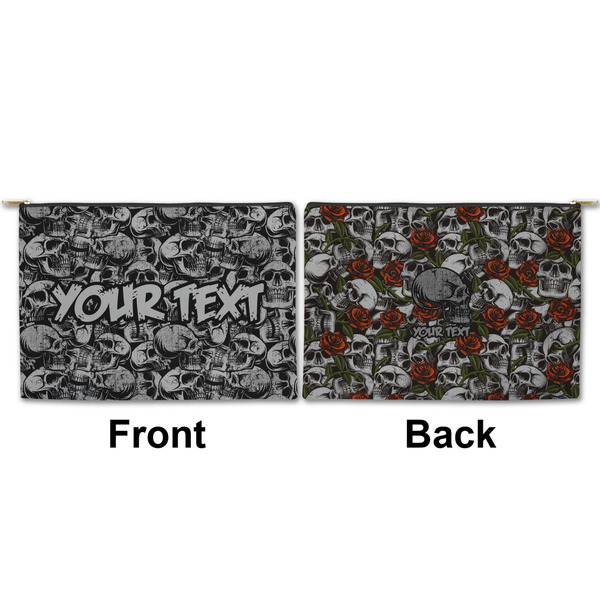 Skulls Large Zipper Pouch Approval (Front and Back)