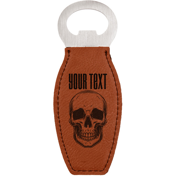 Custom Skulls Leatherette Bottle Opener (Personalized)
