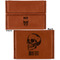 Skulls Leather Business Card Holder - Front Back