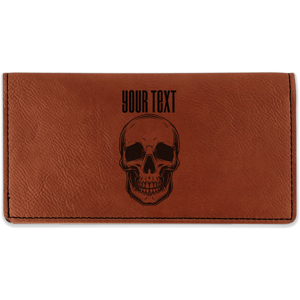 Custom Skulls Leatherette Checkbook Holder (Personalized)