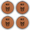 Skulls Leather Coaster Set of 4