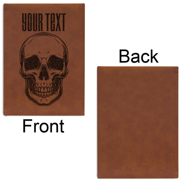 Skulls Leatherette Journal - Large - Single Sided - Front & Back View