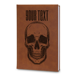Skulls Leatherette Journal - Large - Double Sided (Personalized)