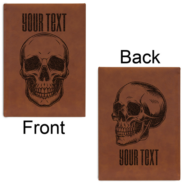 Skulls Leatherette Journals - Large - Double Sided - Front & Back View