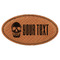 Skulls Leatherette Oval Name Badges with Magnet - Main