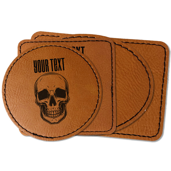 Custom Skulls Faux Leather Iron On Patch (Personalized)