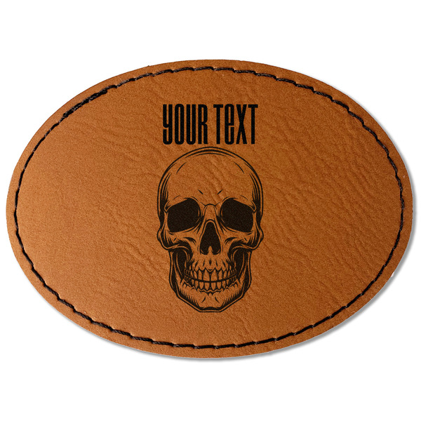 Skulls Leatherette Patches - Oval