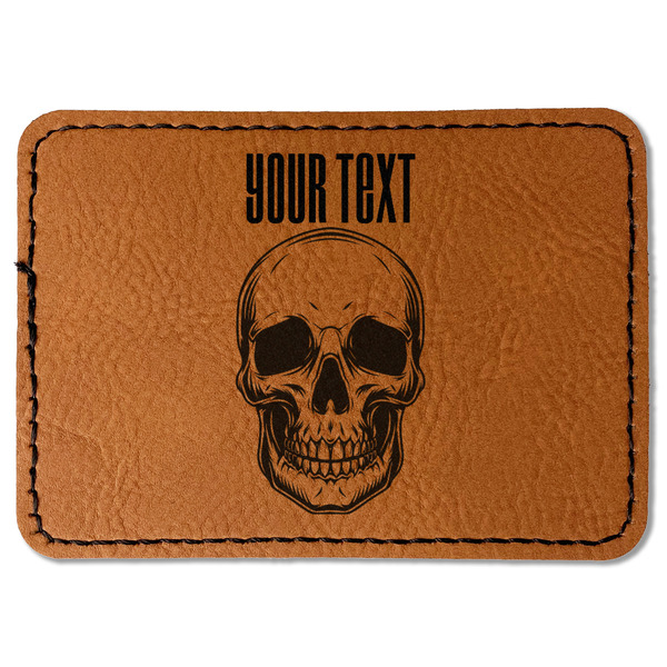 Skulls Leatherette Patches - Rectangle