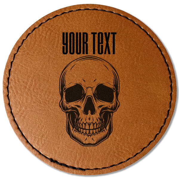 Skulls Leatherette Patches - Round