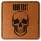 Skulls Faux Leather Iron On Patch - Square (Personalized)