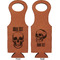 Skulls Leatherette Wine Tote Double Sided - Front and Back