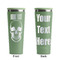 Skulls Light Green RTIC Everyday Tumbler - 28 oz. - Front and Back