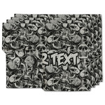 Skulls Linen Placemat w/ Name or Text